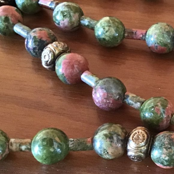 Semi-Precious Stone Necklace & Earrings Vintage - Picture 8 of 16